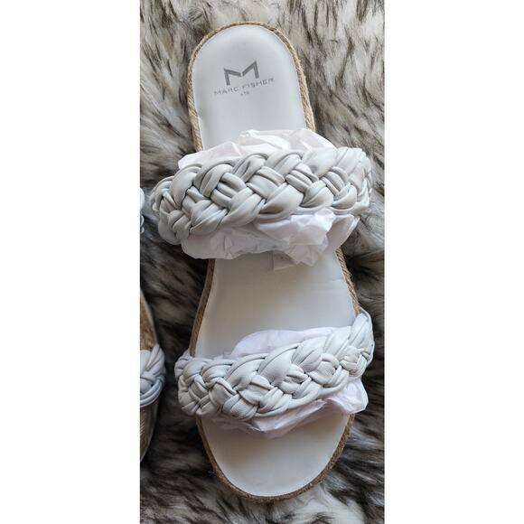 Marc Fisher Jaime Flat Espadrille Slip On Sandals Slides Size 9 - Picture 3 of 10